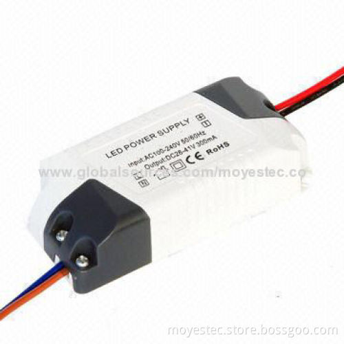 LED Power Supply with 300mA Output Constant Current, 8 to 12W Power